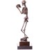 Csontváz koponyával - bronz szobor képe